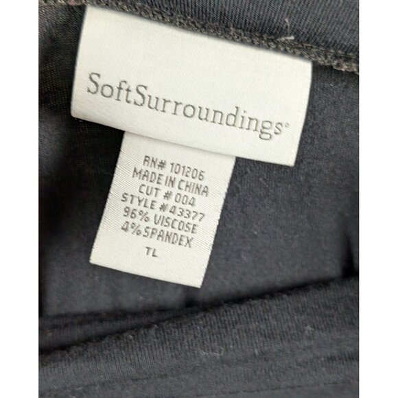 Soft Surroundings Dress Womens Large Tall Black Knee Length Pullover Stretch LT - Picture 3 of 3